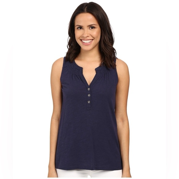 Lilly Pulitzer Essie Top in True Navy - Picture 1 of 5
